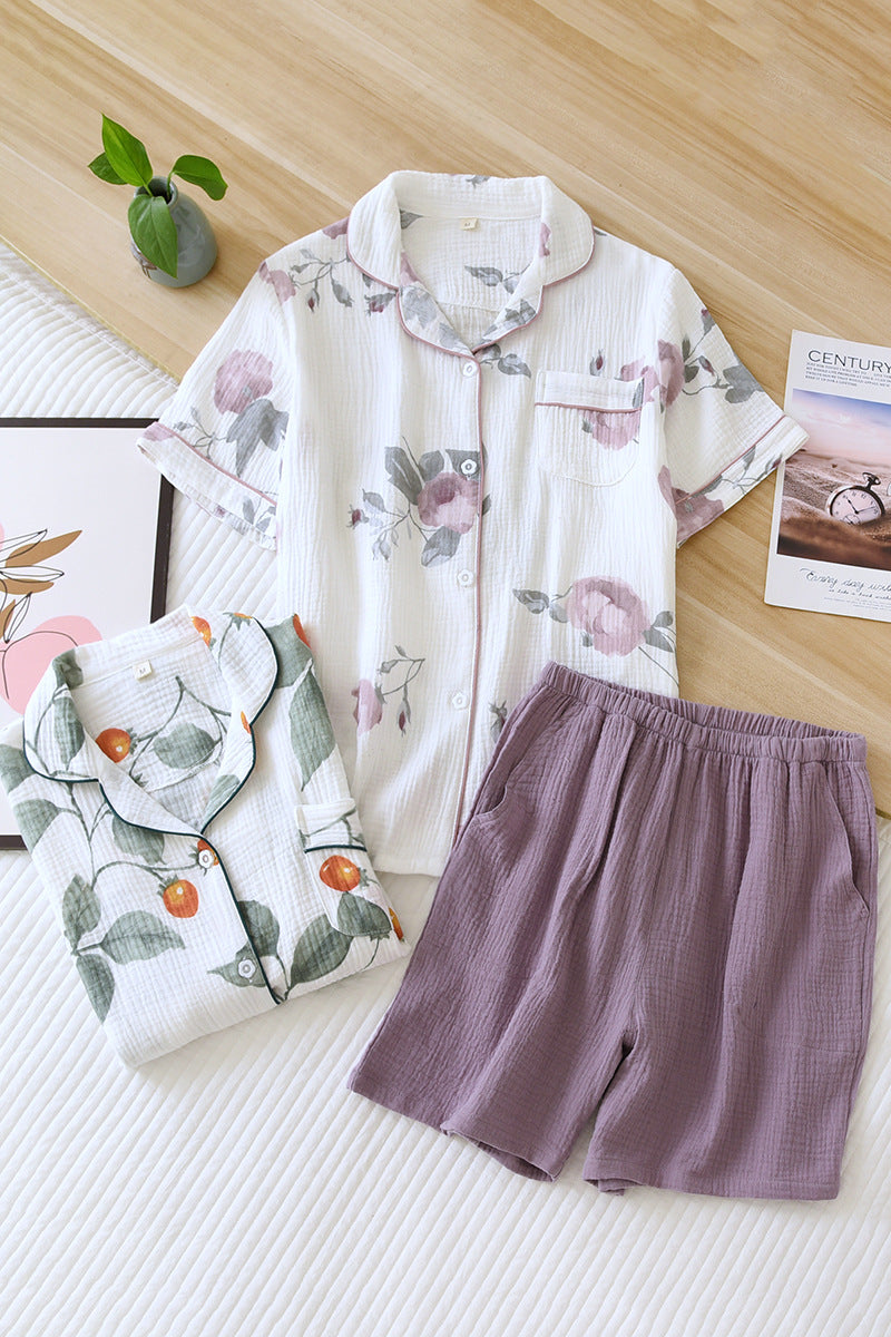 Women’s Breathable Cotton Crepe Pajama Set