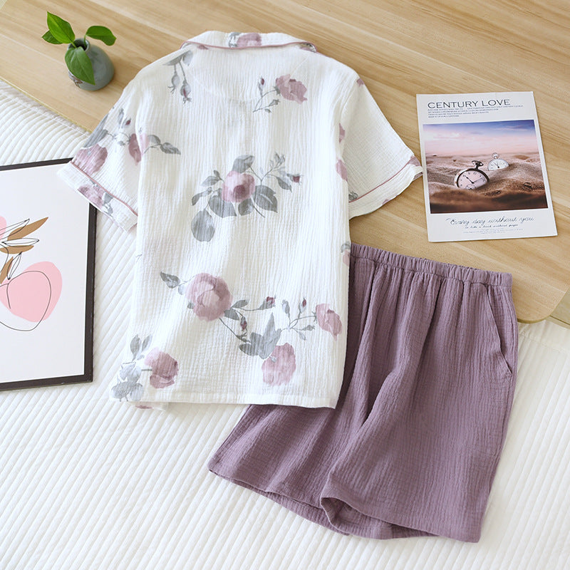 Women’s Breathable Cotton Crepe Pajama Set