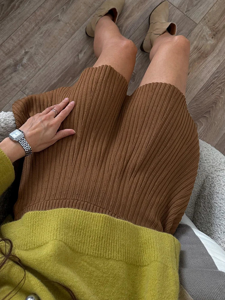 Knit Sweater & Mini Skirt Co-Ord