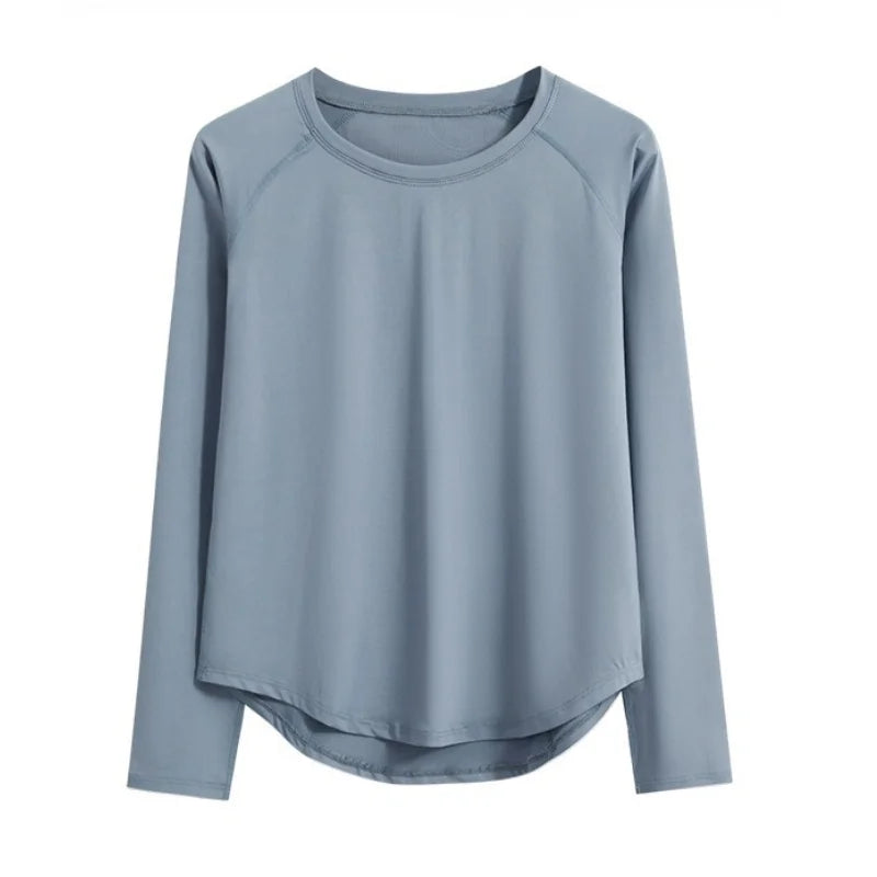 Two-Piece Yoga Set Long Sleeve Top & High Waist Pants