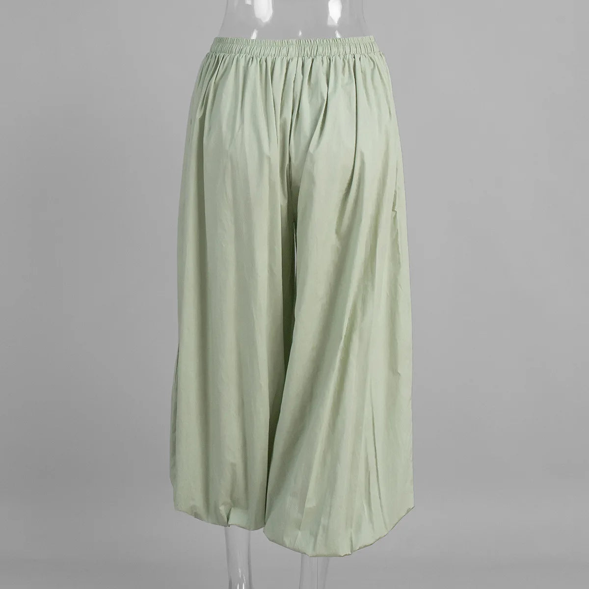 High Waist Wide-Leg Patchwork