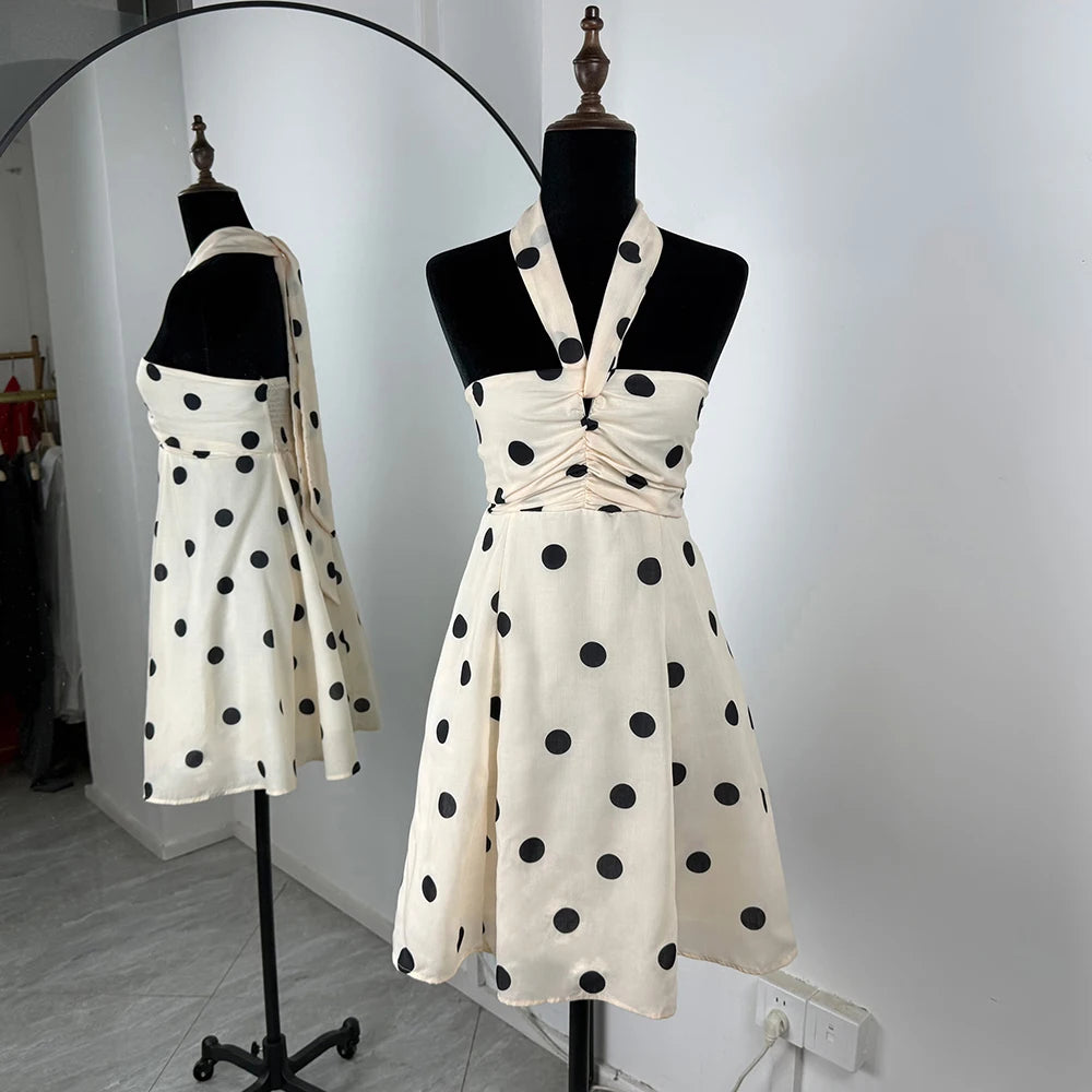 Strapless Polka Dot Dress