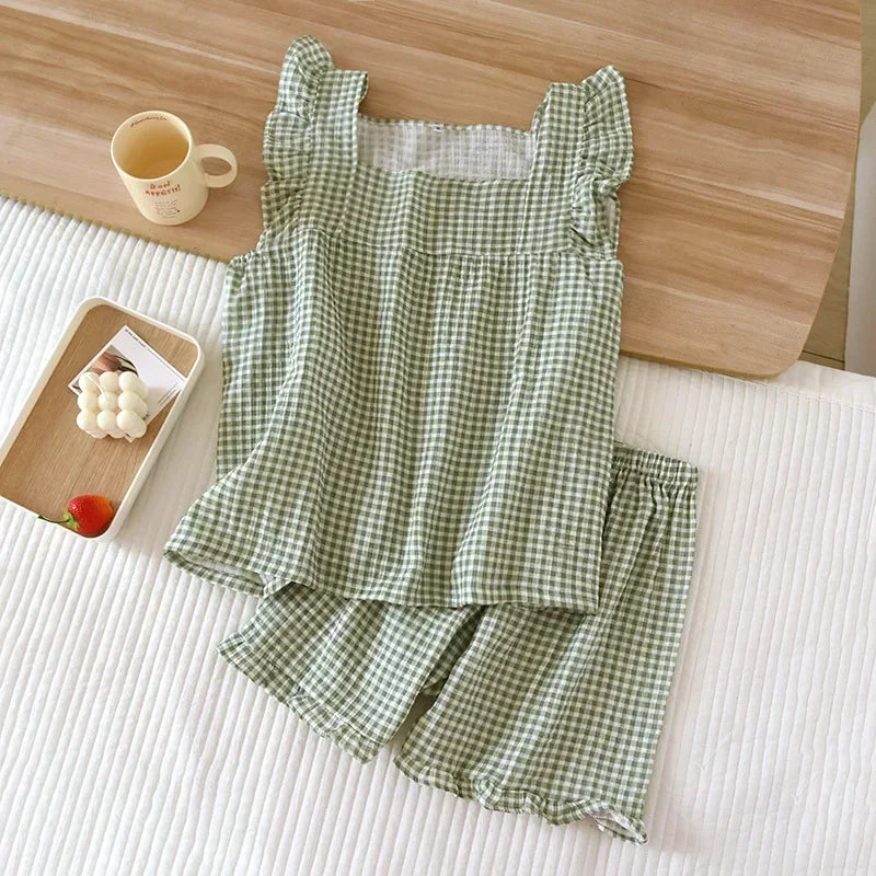 Women’s Soft Cotton Crepe Summer Pajama Set