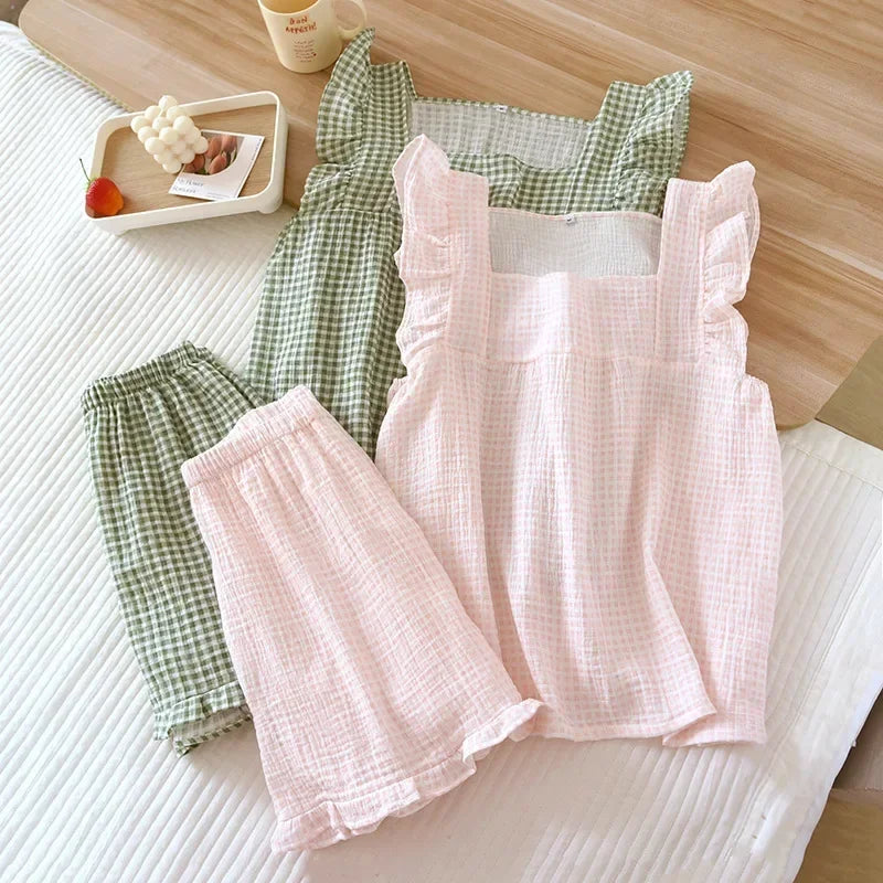 Women’s Soft Cotton Crepe Summer Pajama Set
