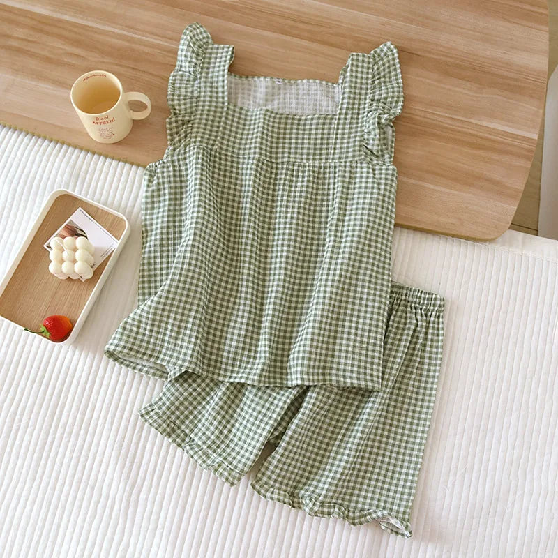 Women’s Soft Cotton Crepe Summer Pajama Set