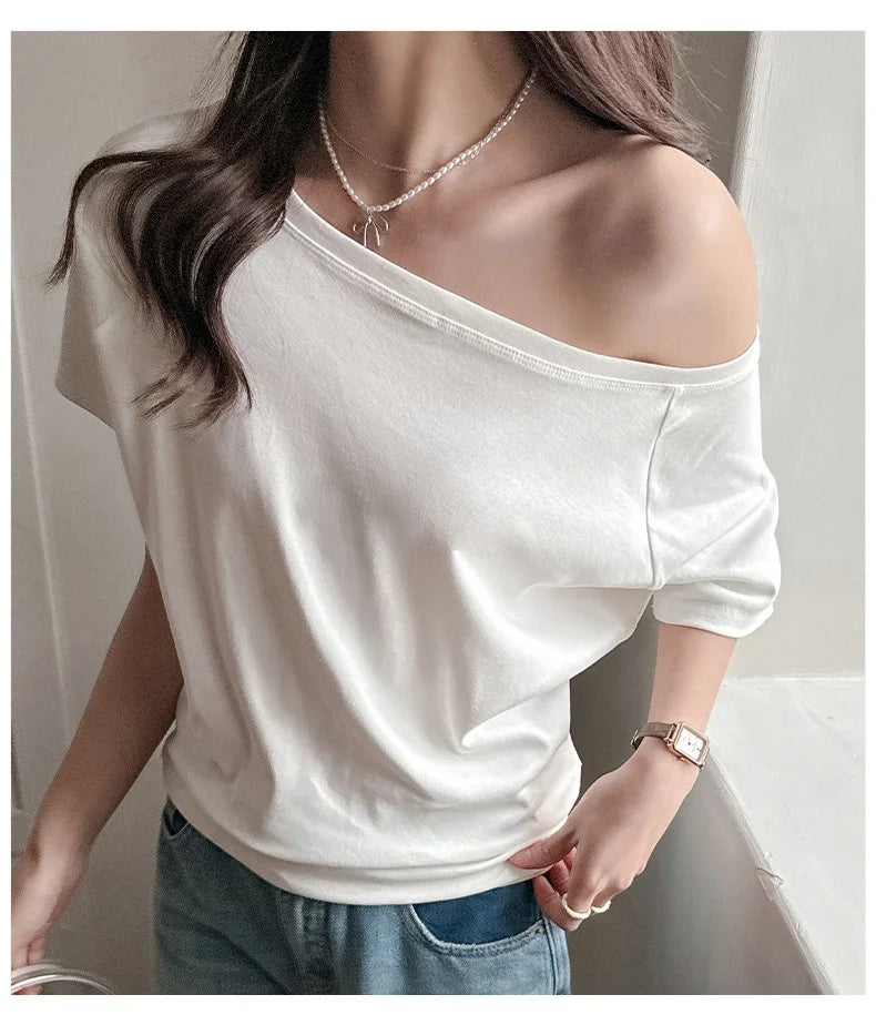 Off-Shoulder Oversized T-Shirt