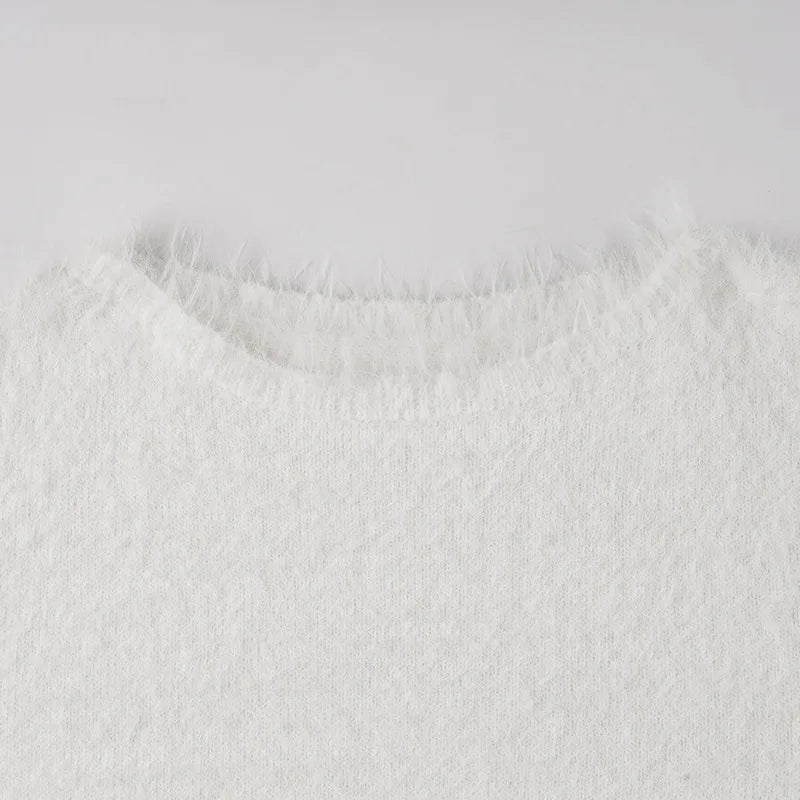 Strapless Plush Pullover Sweater