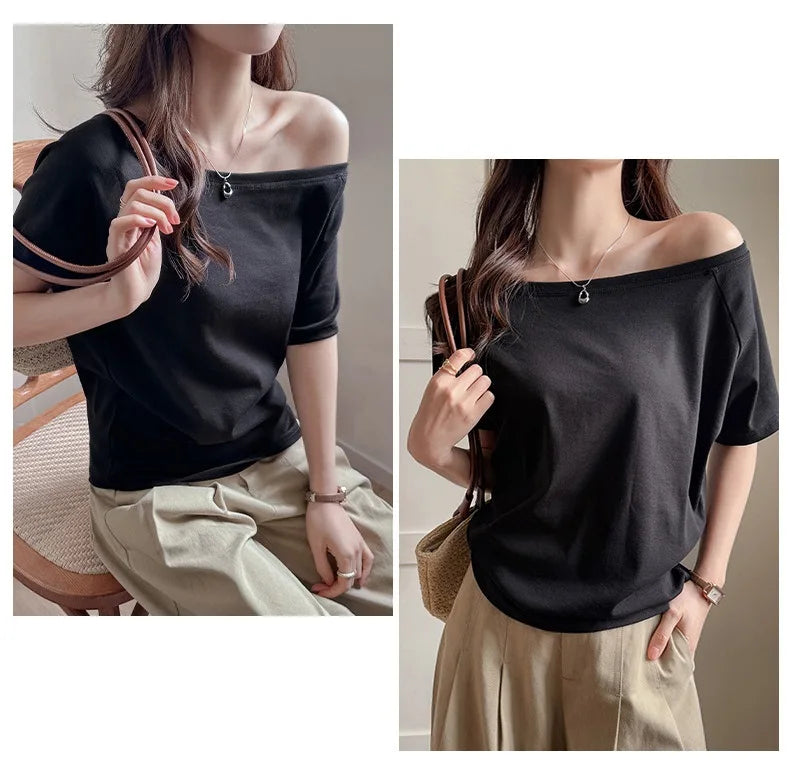 Off-Shoulder Oversized T-Shirt