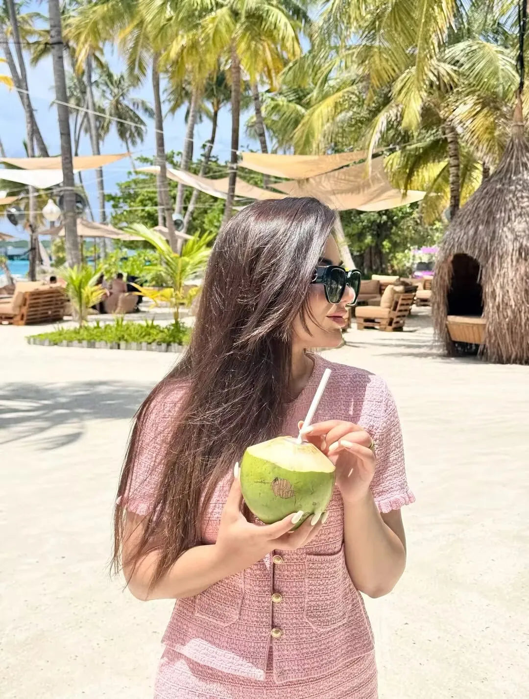 Short-Sleeve Knit Button Cardigan