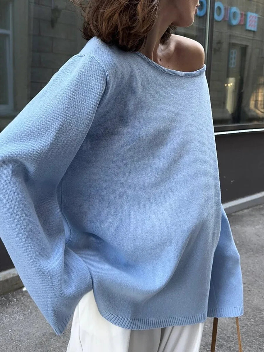 Backless Loose Knit Sweater