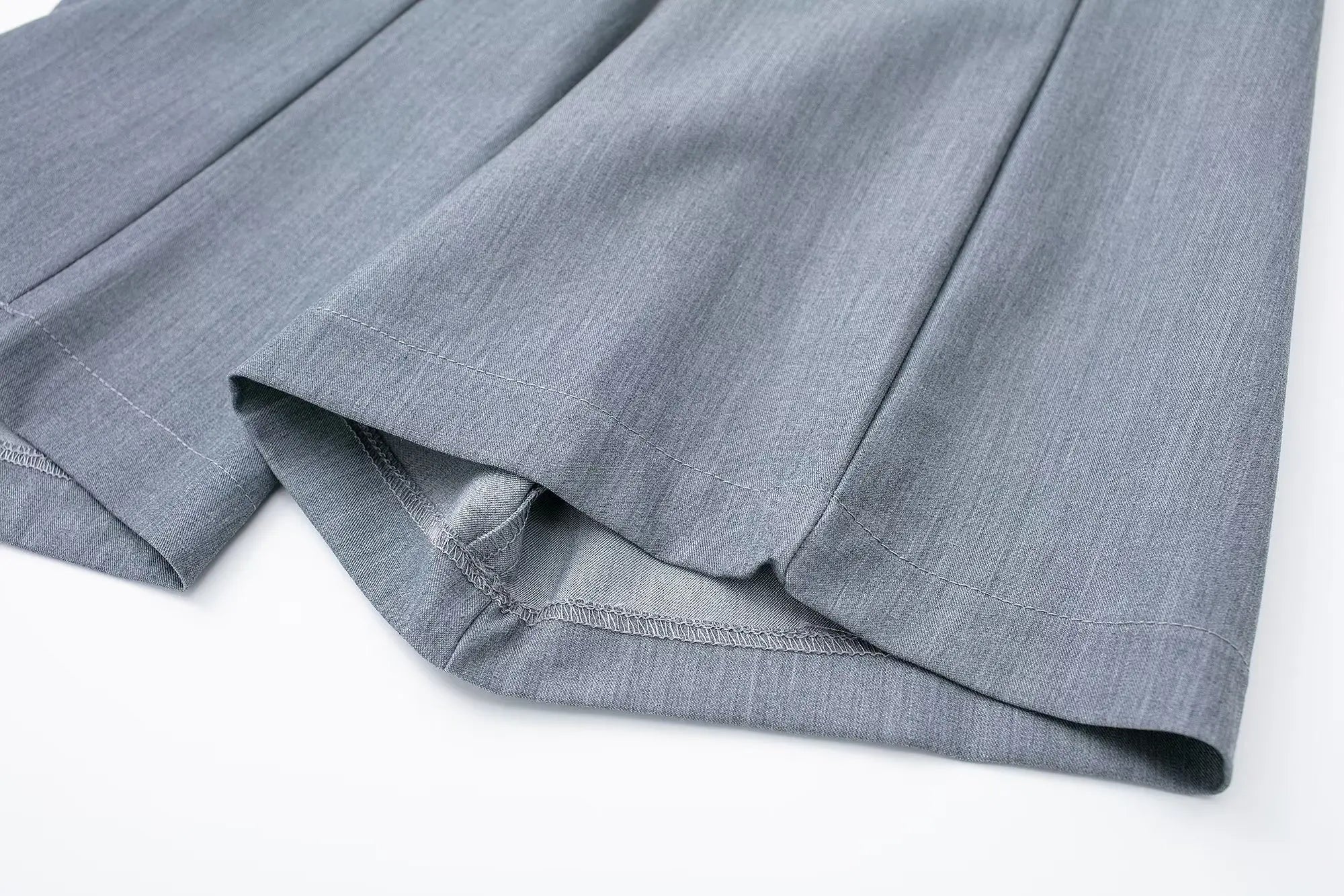 High Waist Front-Pleat Straight-Leg Trousers for Women