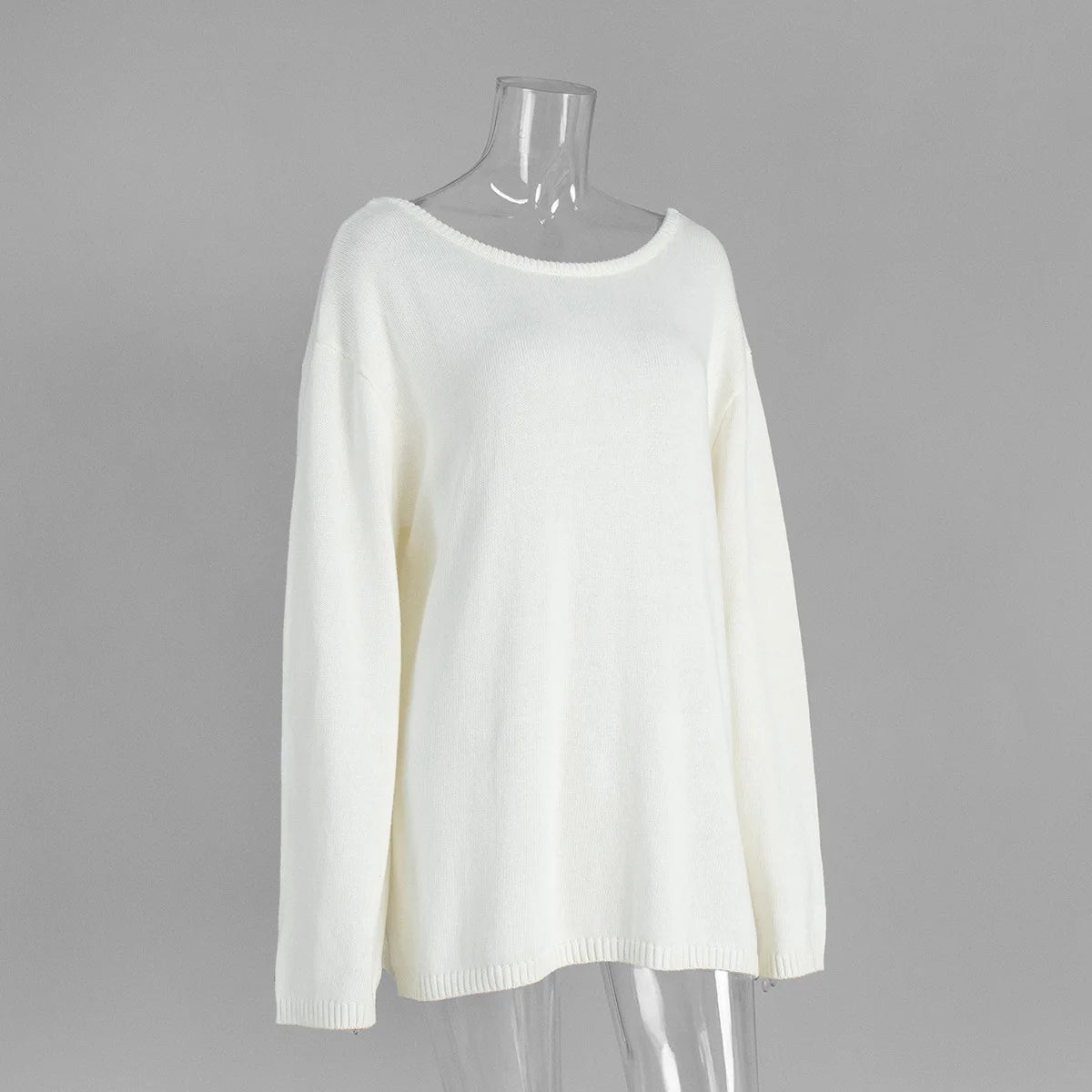 Backless Loose Knit Sweater