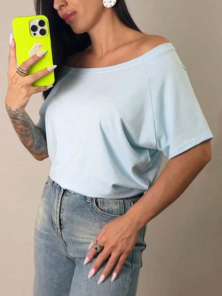 Off-Shoulder Oversized T-Shirt