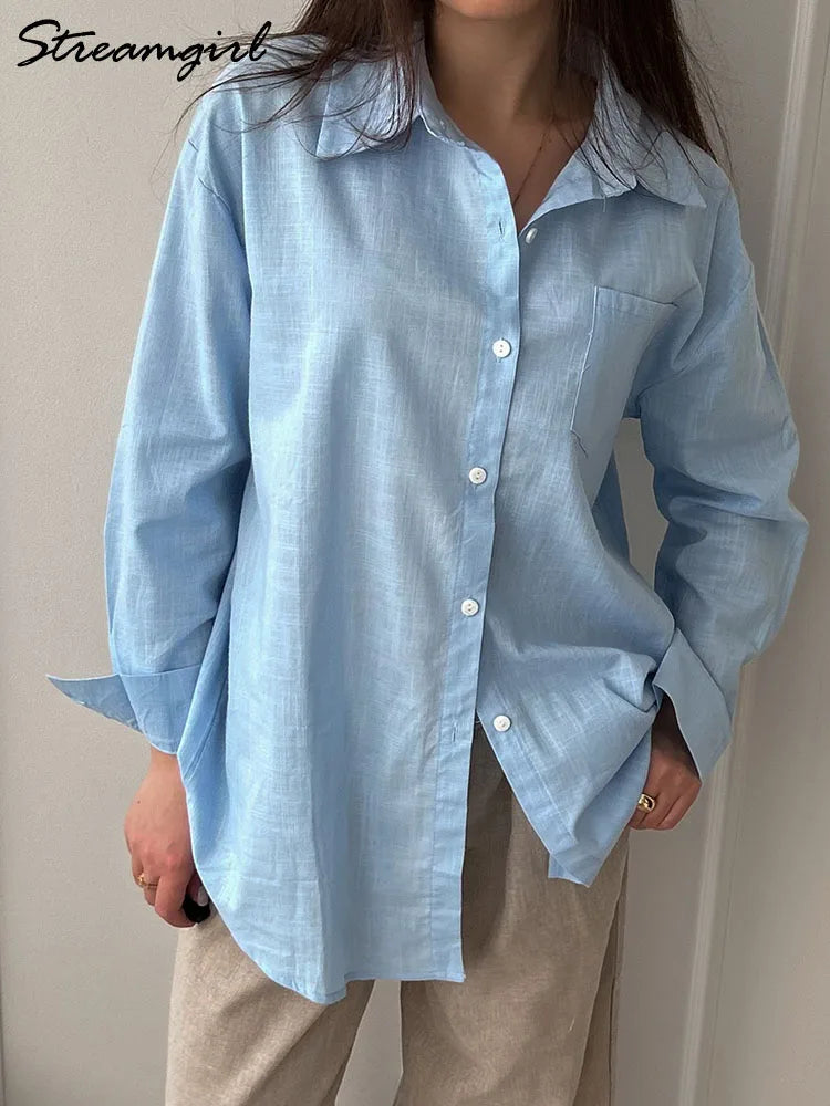 Oversized Cotton-Linen Shirt