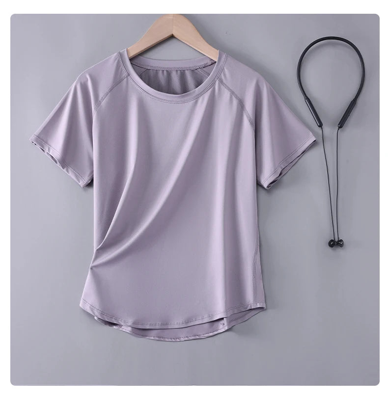 Quick Dry Sports T Shirt Loose Fit Summer Training Top