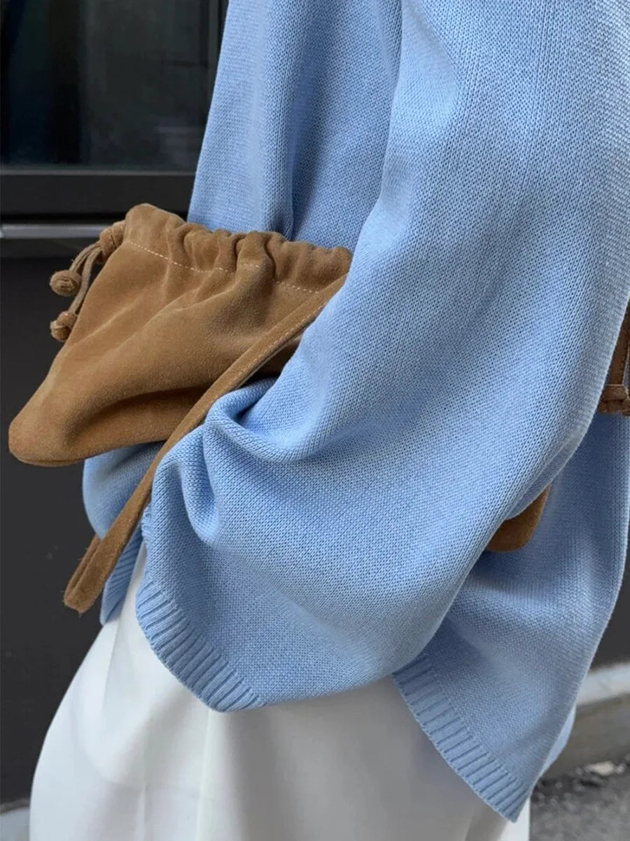 Backless Loose Knit Sweater