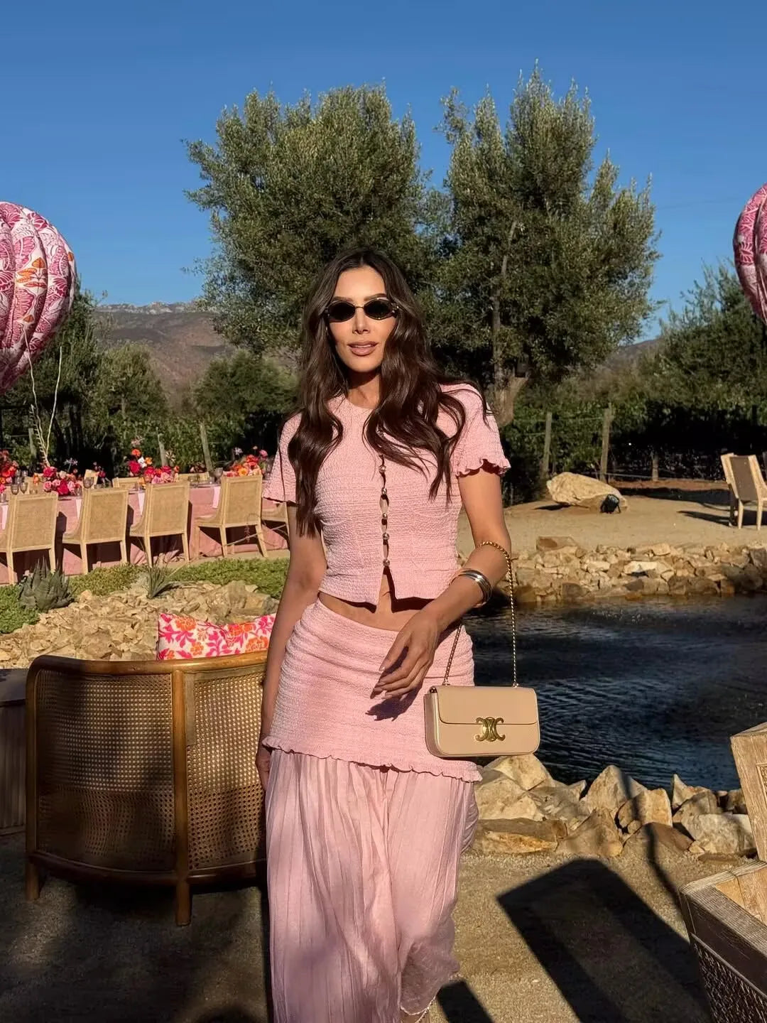 Short-Sleeve Knit Button Cardigan