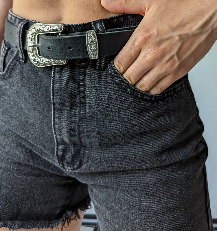 High Waist Blue Denim Shorts