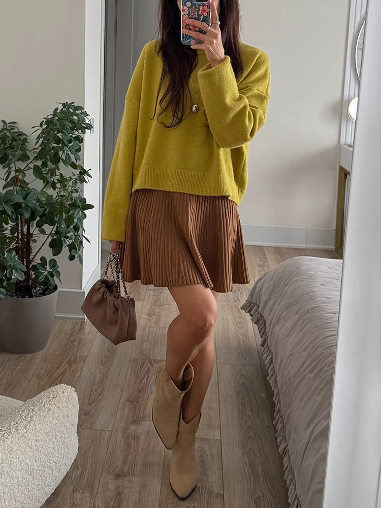 Knit Sweater & Mini Skirt Co-Ord