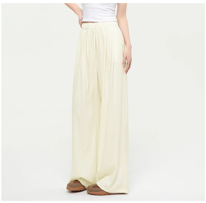 Lyocell Wide-Leg Denim Pants