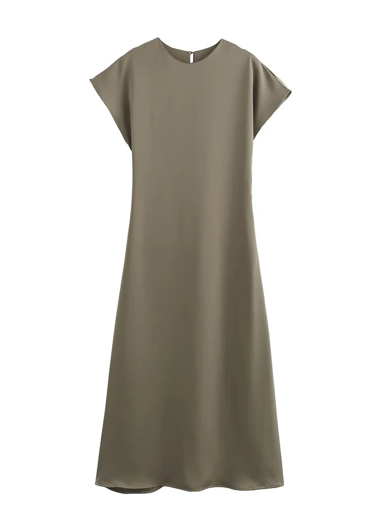 Elegant Satin Maxi Dress