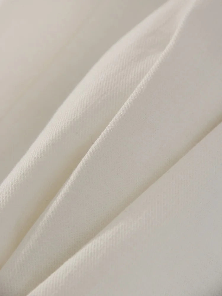 High Waist Cotton-Linen Wide Leg Pants