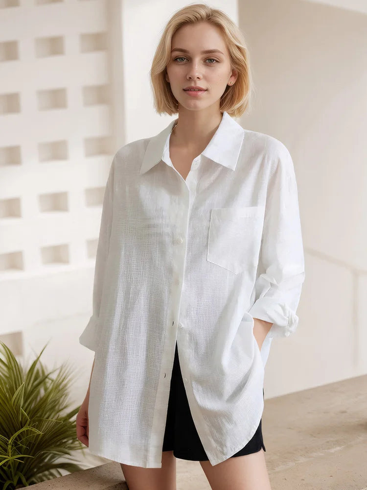 Oversized Cotton-Linen Shirt