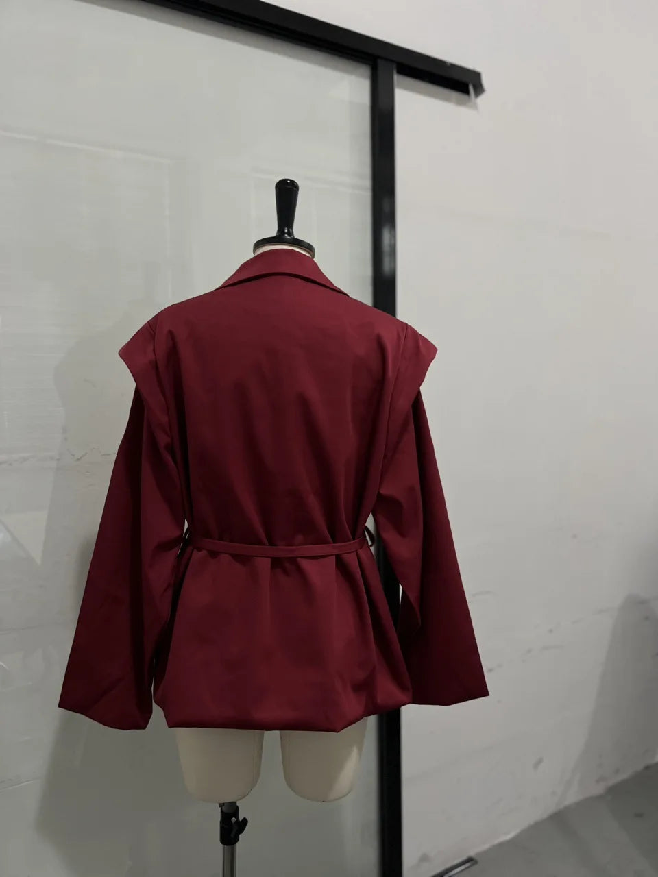 Lace-Up Lapel Suit Jacket