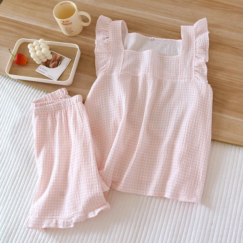 Women’s Soft Cotton Crepe Summer Pajama Set