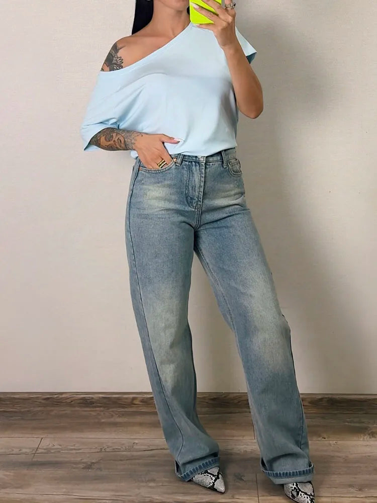 Off-Shoulder Oversized T-Shirt