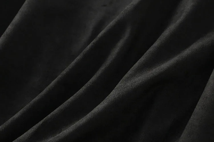 High Waist Suede A-Line Skirt