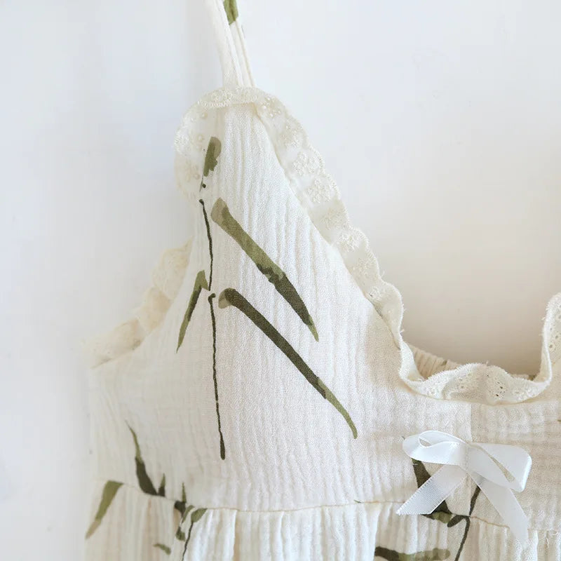 Women’s Pure Cotton Crepe Pajama Set