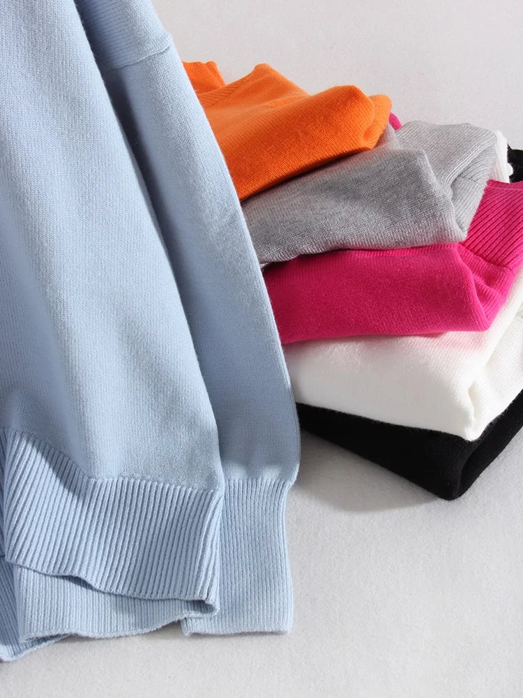 Loose Turtleneck Knit Sweater