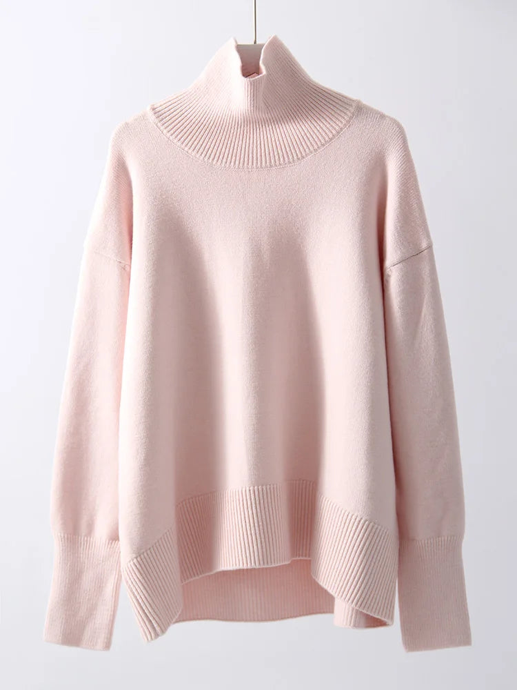 Loose Turtleneck Knit Sweater
