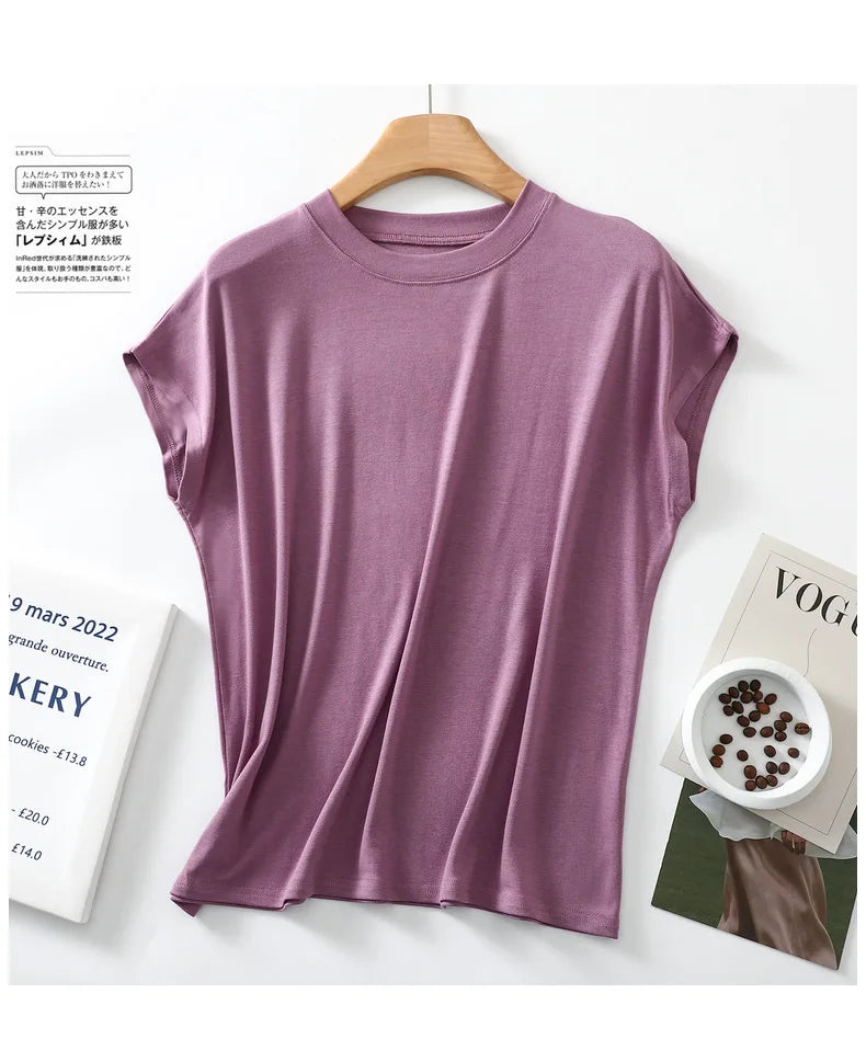 Women’s Pure Cotton Short Sleeve Sleep Top