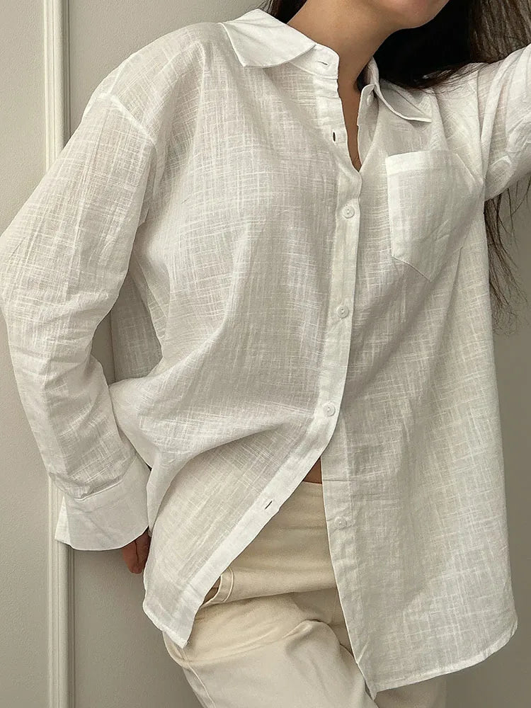 Oversized Cotton-Linen Shirt