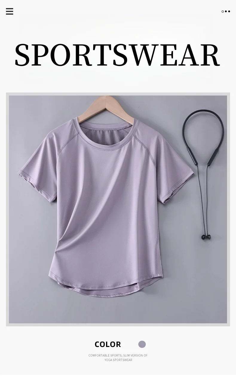 Quick Dry Sports T Shirt Loose Fit Summer Training Top