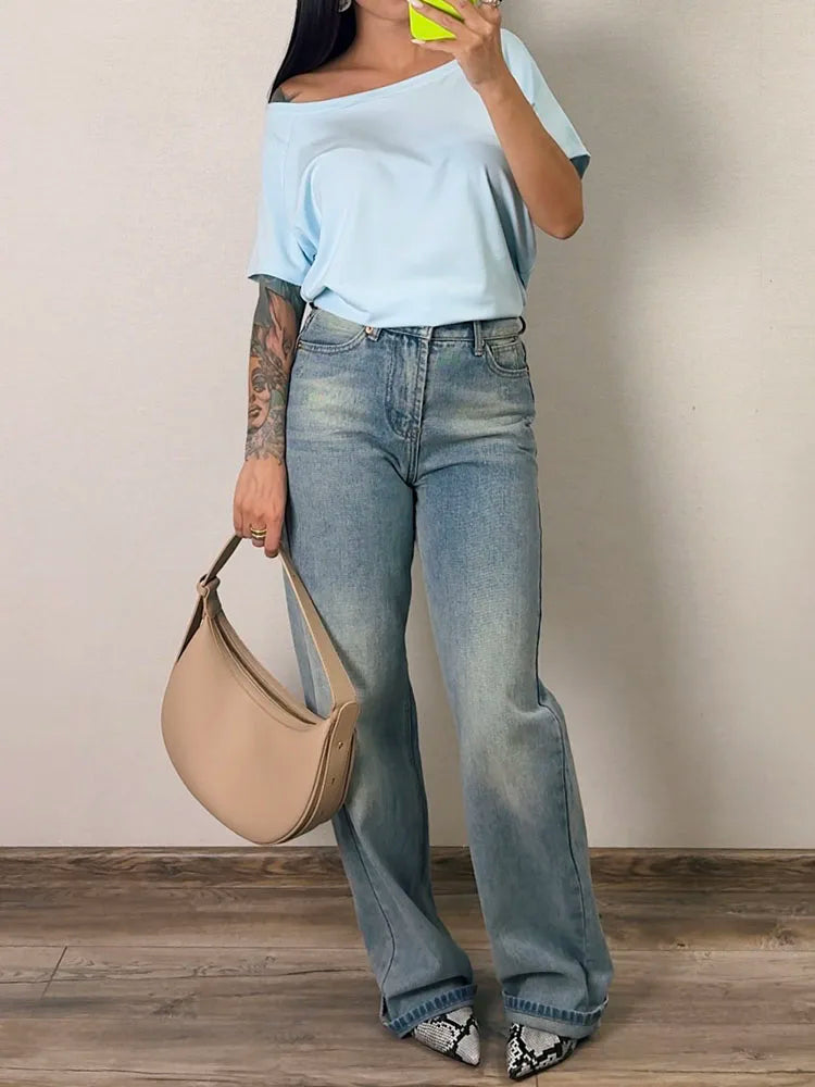 Off-Shoulder Oversized T-Shirt
