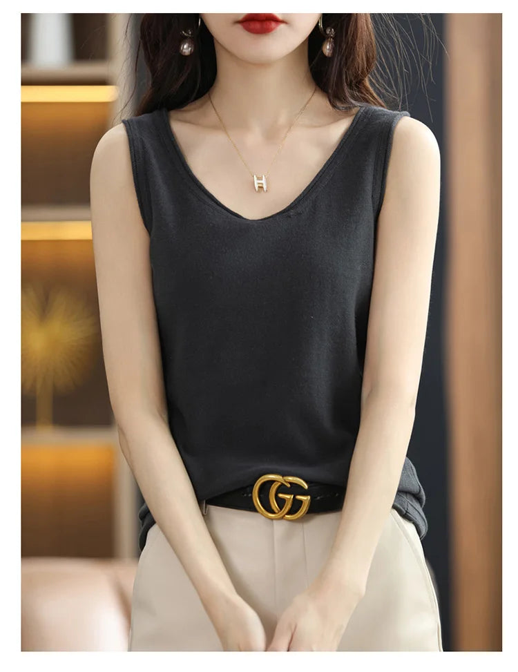 Cotton Sleeveless Tank Top