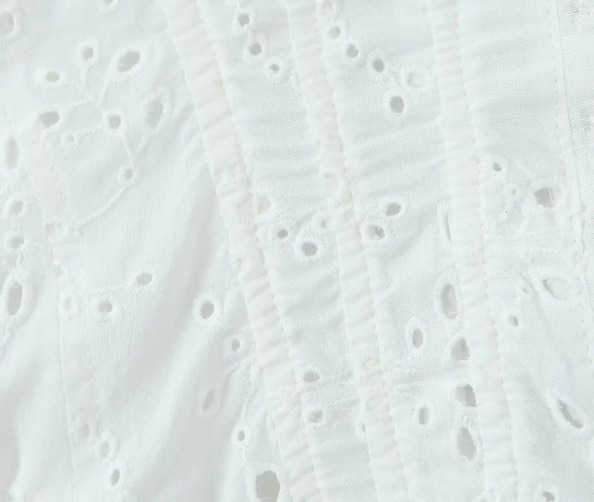 Hollow Out Embroidered Strapless Fit-and-Flare Mini Dress