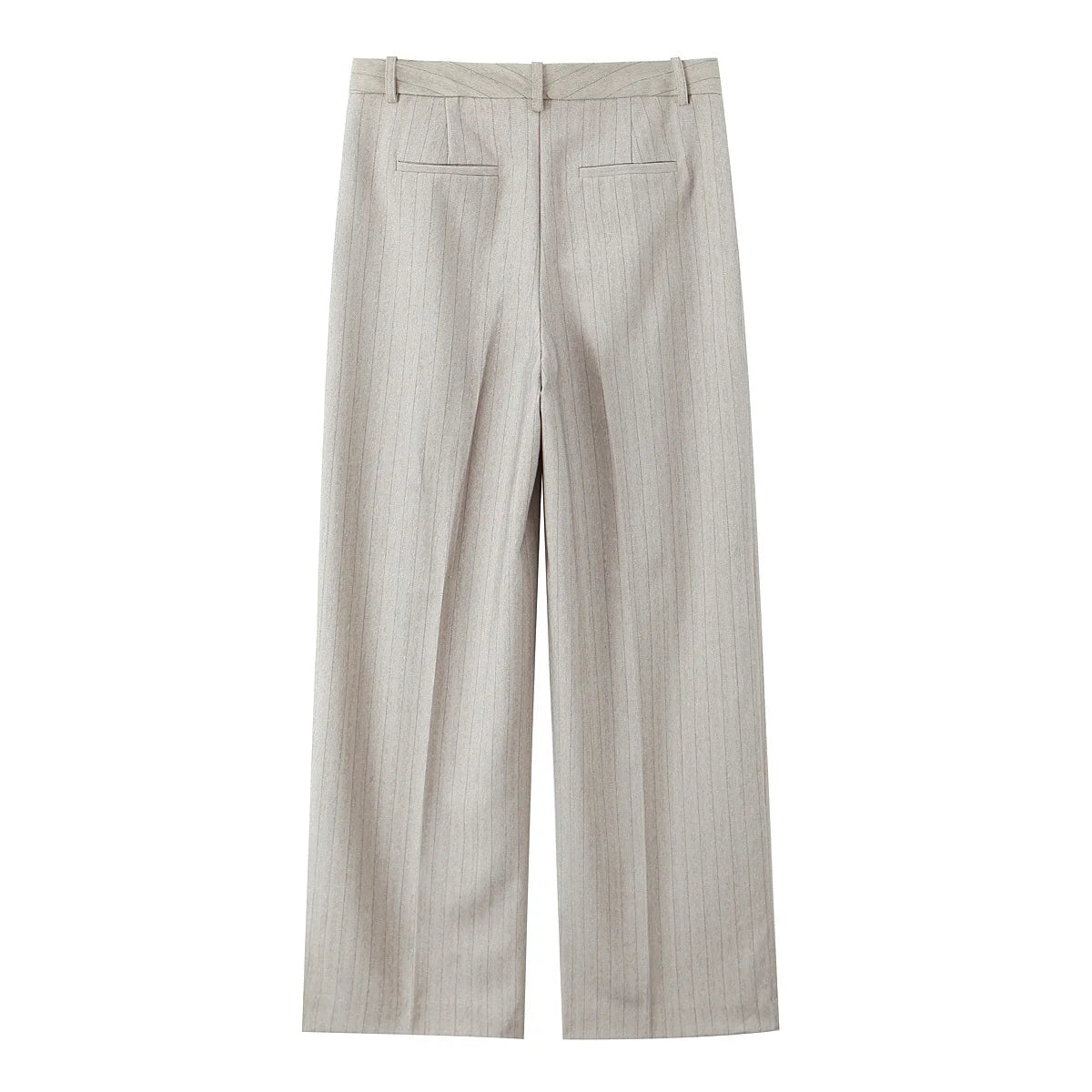 Striped High-Waist Wide-Leg Pants