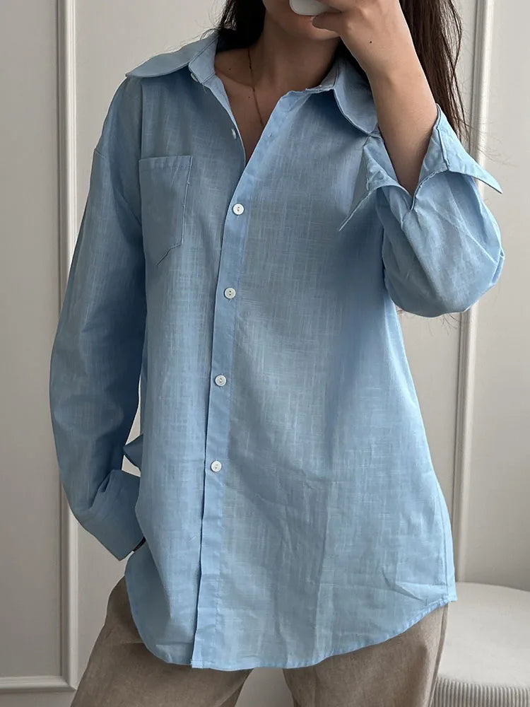 Oversized Cotton-Linen Shirt