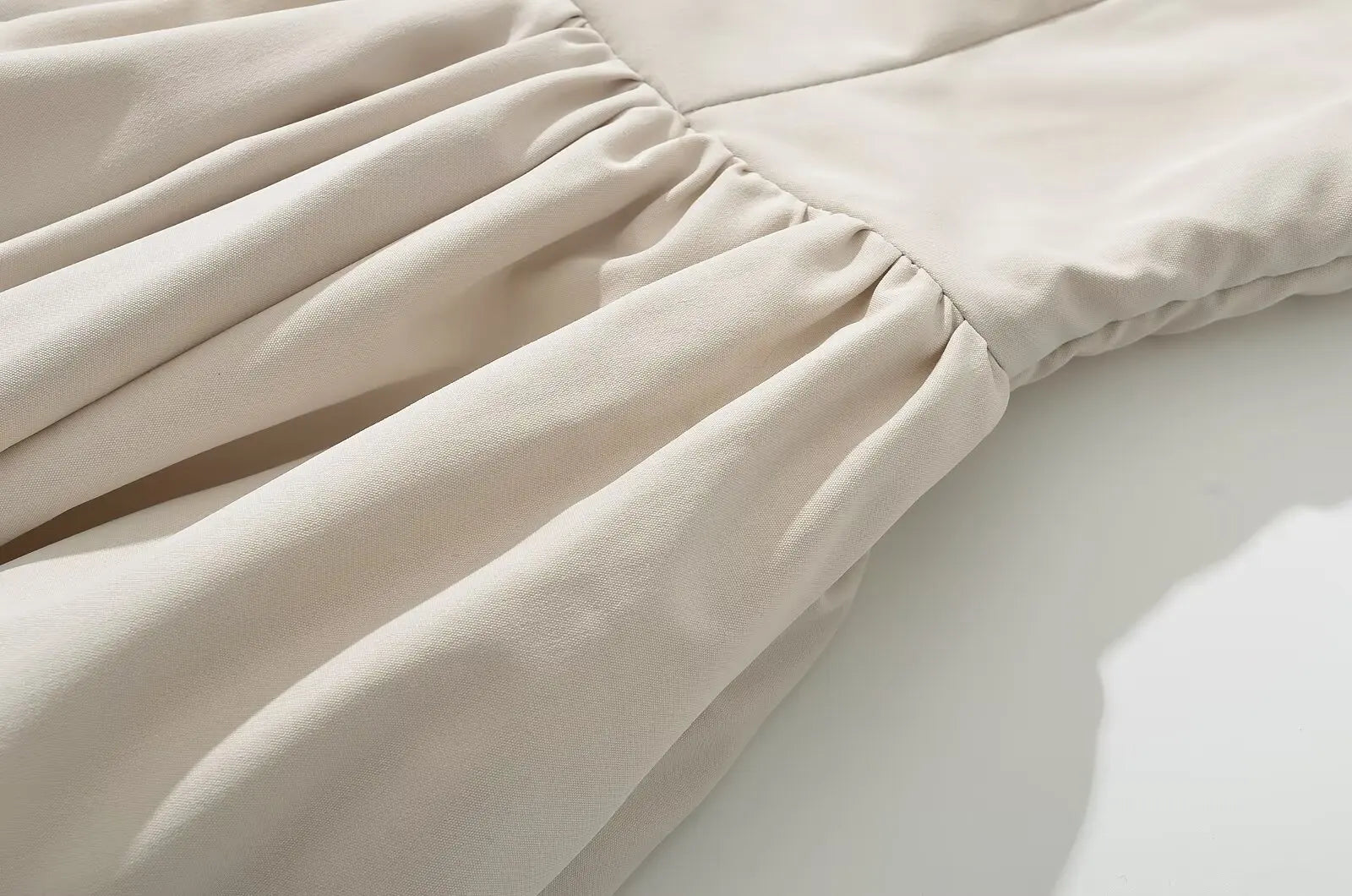 Backless Pleated Low-Waist A-Line Midi Dress