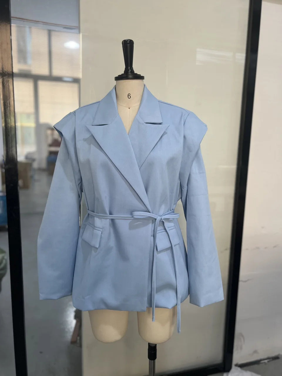 Lace-Up Lapel Suit Jacket