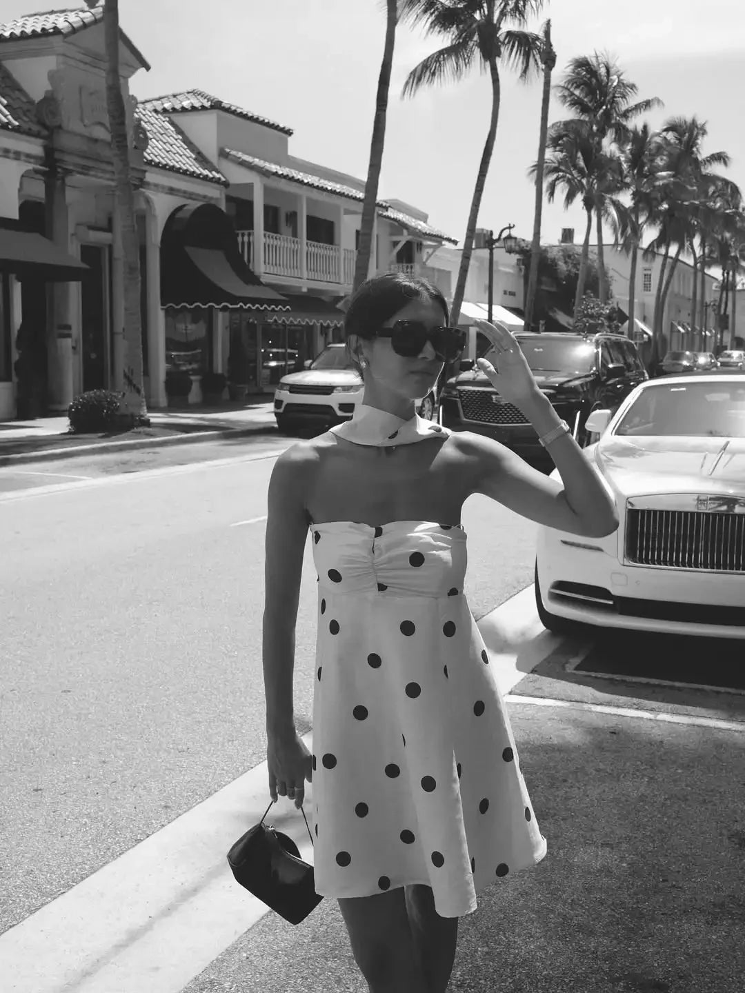 Strapless Polka Dot Dress