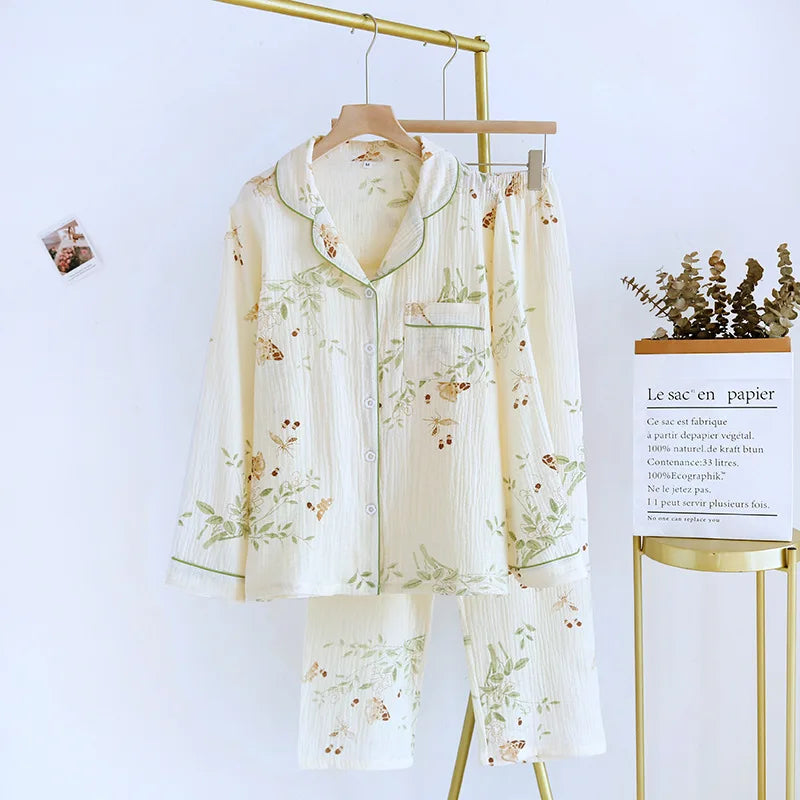 Women’s Cotton Crepe Pajama Set