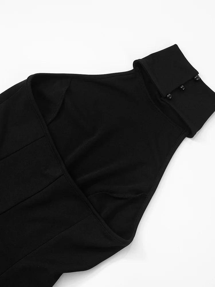 Off-Shoulder Ruffled Patchwork Romper