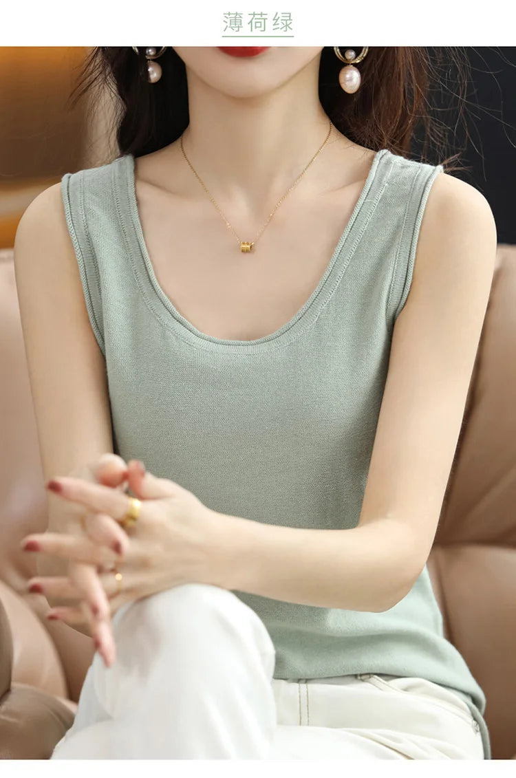 Cotton Sleeveless Tank Top