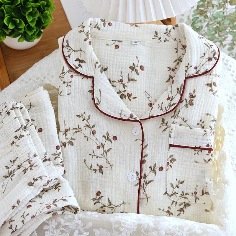 Women’s Soft Cotton Crepe Pajama Set