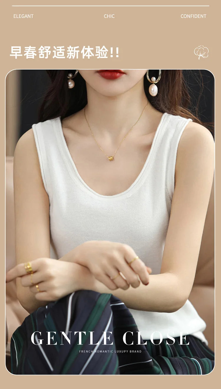 Cotton Sleeveless Tank Top